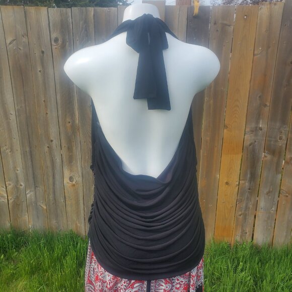 AGB Handkerchief halter-top Dress SZ 20 Plus size Made in USA Vintage - Picture 7 of 11